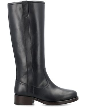 A.P.C. High Leather Boots - Black