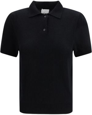 Allude Cashmere Polo Kashmir/Capra Hircus Shirts - Black