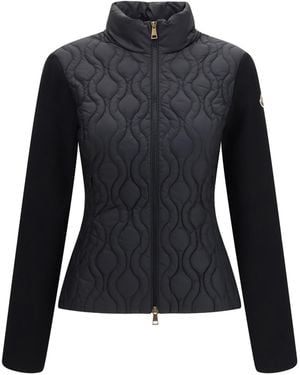 Moncler Cotton Padded Cardigan - Blue