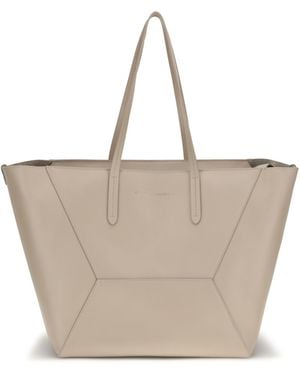 Brunello Cucinelli Leather Tote Bag Calf Bos Taurus Shoulder - Natural