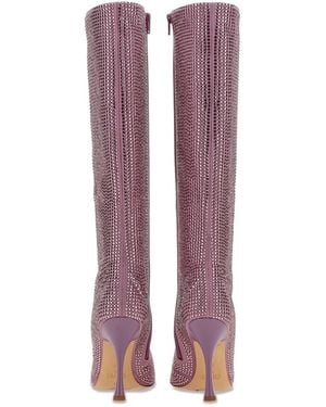 Liu Jo High Boot With Rhinestones Not Specified - Purple