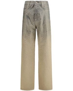 Golden Goose Crystal Straight Jeans - Grey