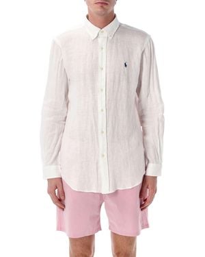 Polo Ralph Lauren Custom-Fit Linen Shirt - White
