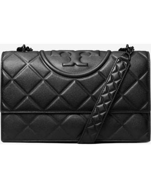 Tory Burch Flaming Leather Bag - Black