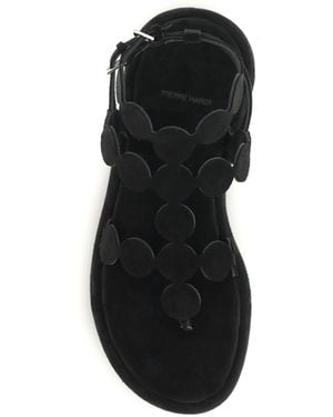 Pierre Hardy Pierre Hardy Geometric Cage Suede Sandal - Black