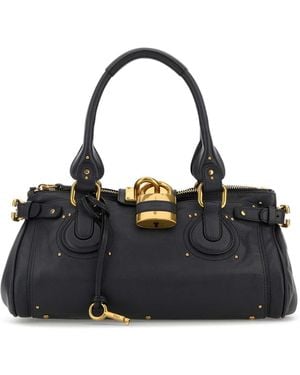 Chloé Leather The 99 Shoulder Bag - Black