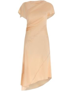 Victoria Beckham Asymmetric Twist Dress - Natural