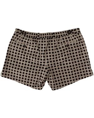 Dolce & Gabbana Elegant Polka Dot Cotton Shorts - Black