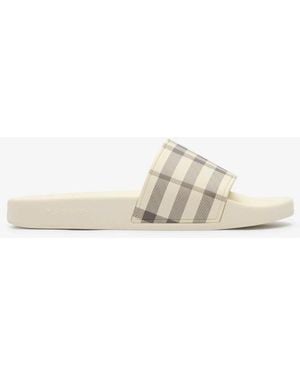 Burberry Burberry Check-Pattern Slide - Natural