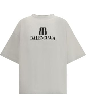 Balenciaga Logo T-Shirt - Grey
