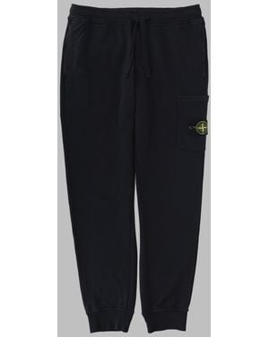 Stone Island Cotton Sweatpants Pants - Blue
