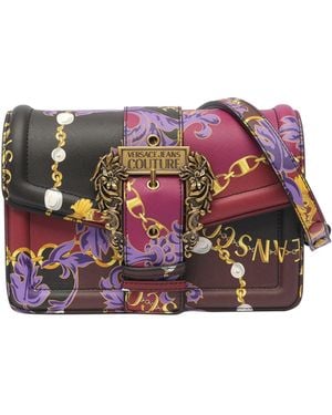 Versace Jeans Couture Baroque-Print Satchel Bag - White