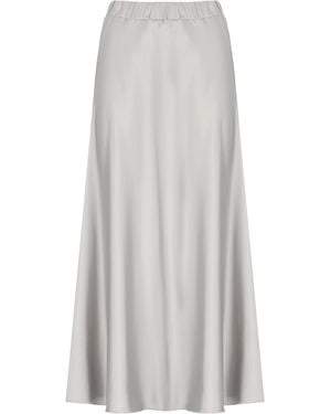 D.exterior Satin Skirt - White