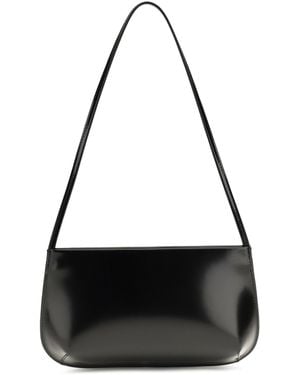 Faune Bra Brushed Leather Shoulder Bag Calf Bos Taurus - Black