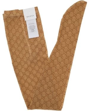 Gucci Thights With All-Over Gg Motif - White