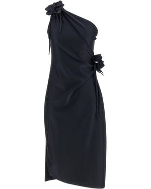 Coperni 'Asymmetric Mini Flower' Dress - Blue