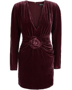 ROTATE BIRGER CHRISTENSEN Mini Dress Silk Velvet Viscose - Purple