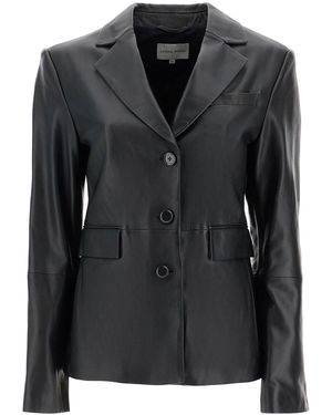 Loulou de Saison Aldo Leather Blazer - Black