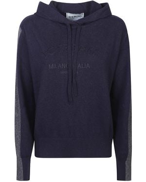 Iceberg Hoodie With Logo - Blue