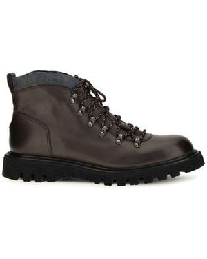 Fratelli Rossetti Fratelli Rossetti Calf Leather Lace-Up Boot - Black