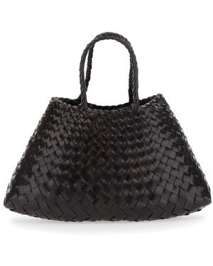 Dragon Diffusion Handbag Santa Croce Small Leather Handbags - Black