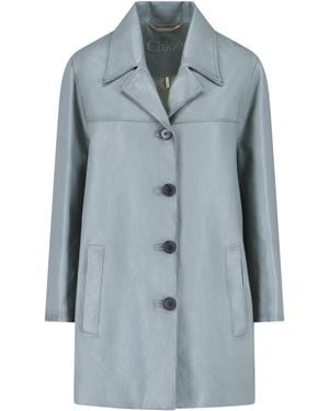 Chloé Jackets Outer Shell: Lamb Leather - Blue