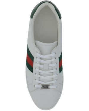 Gucci Leather Sneakers, Calf Sneakers - Gray