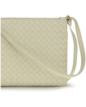 Bottega Veneta Shoulder Bag Intrecciato Calf Leather - Natural