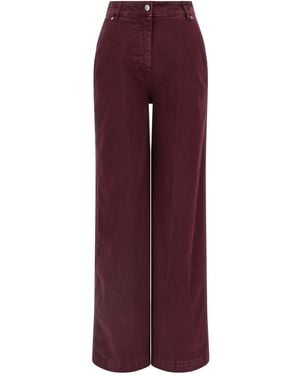 Nude Wide Leg Jeans - Purple