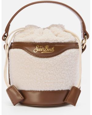 MC2 Saint Barth Mila Teddy Bucket Bag Sherpa - Multicolour