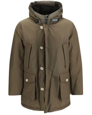 Woolrich Bicolor Goose Down Coat - Green