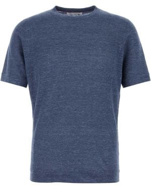 Brunello Cucinelli Linen Blend Jumper - Blue