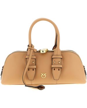 Pinko Escape Baguette Hand Bags - Natural