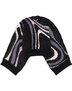 PUCCI Marble Inlay Print Jumper Mohair Jumpers - Black