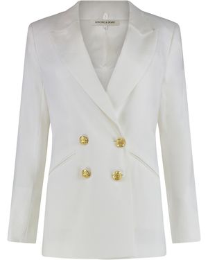 Veronica Beard Jacket Dale Dickey Linen Blazers - White