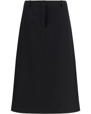 Fendi Grain De Poudre Skirt Fleece Wool Ovis Aries - Black