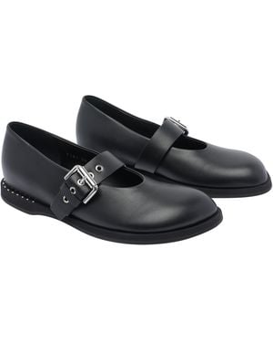 Premiata Flat Shoes Calf Leather/ Rubber Sole - Black