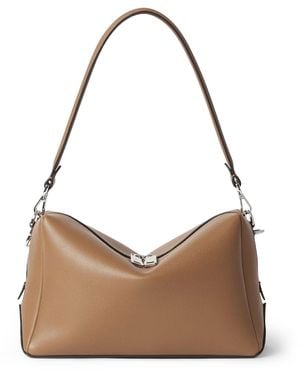 Fendi Lui Medium Leather Shoulder Bag - Natural
