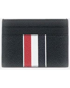 Thom Browne Double Sided Card Holder W/ Rwb Stripe - Multicolor