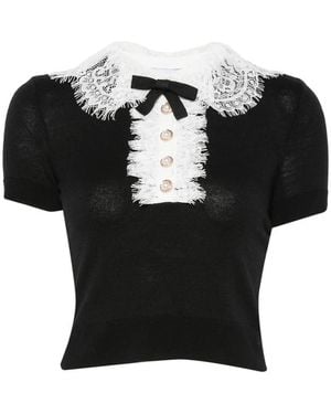 Self-Portrait Tops - Black