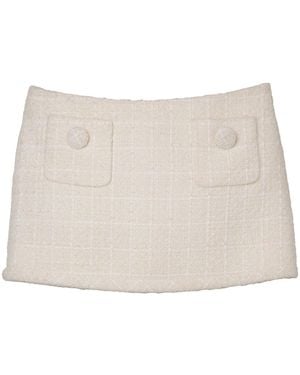 Marc Jacobs Tweed Mini Skirt - Natural