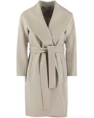 Max Mara Belted Long-Sleeved Coat - Natural