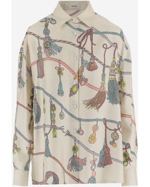 Versace Shirt, Silk, All-Over Print - Multicolor