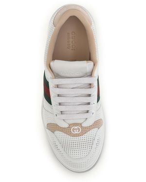 Gucci Sneakers Screener Perforated Leather - White