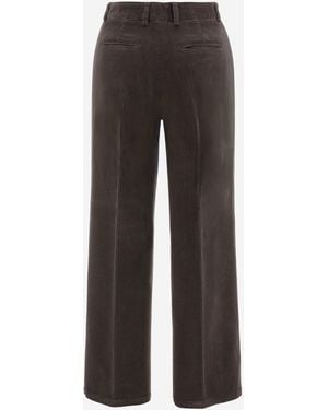 Ql2 Wide-Leg Corduroy Pants Cotton - Gray