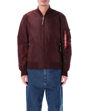 Alpha Industries Ma-1 Tt Nylon Bomber Jacket Lining - Red