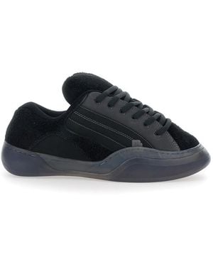 ERL Trainers Quad Vamp Leather Trainer - Black