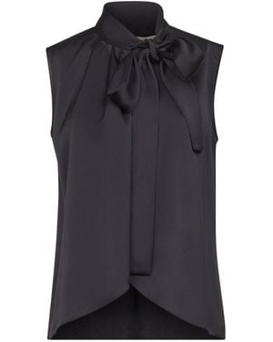 Blanca Vita Midnight Satin Topina Top - Black