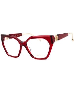 Philipp Plein Clear Demo Lenses Mini Eyeglasses - Red
