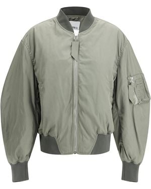 The Attico Nylon Bomber Jacket - Gray